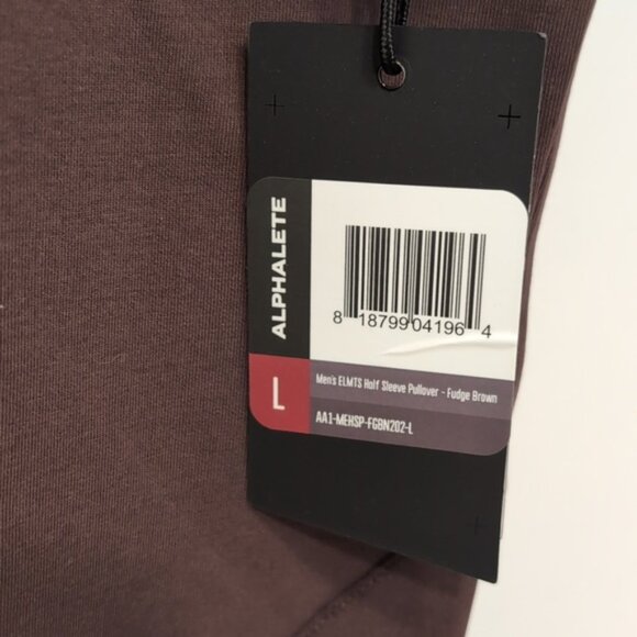 Alphalete NWT ELMTS Half Sleeve Pullover Fudge Brown Men's L - Picture 5 of 7